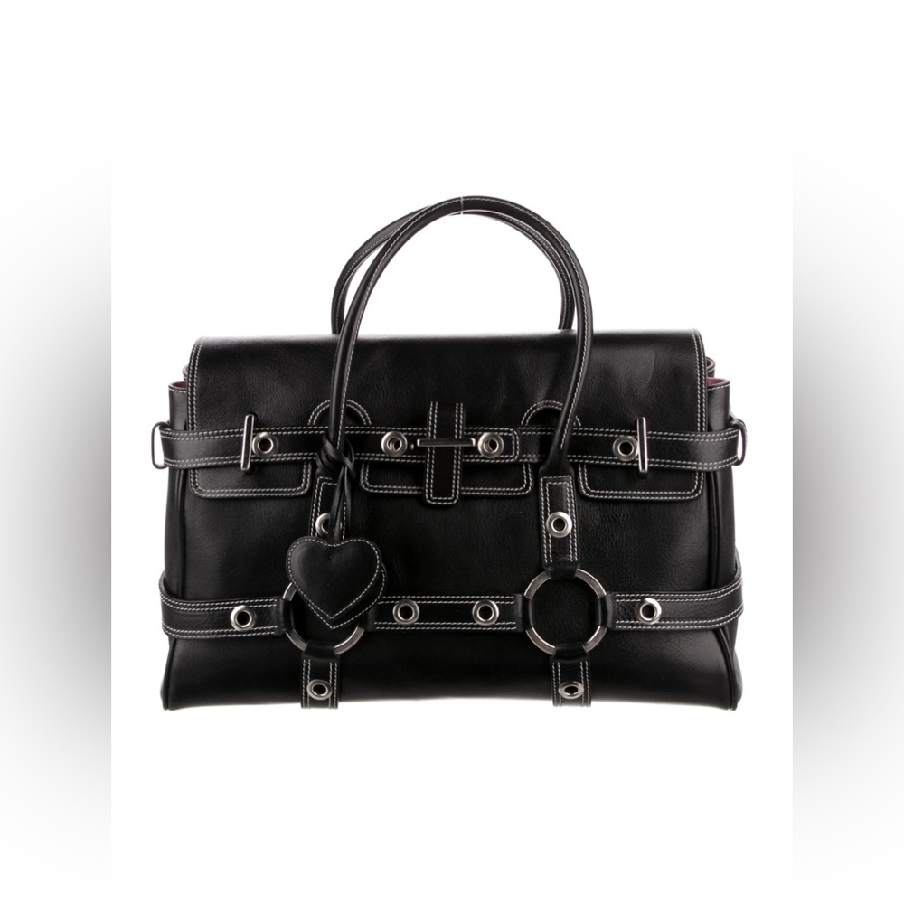 Luella for Mulberry Oversized black Leather Giselle Bag